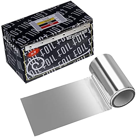 Firtink 2 Packs/12M Foil Silver Hair Foil Aluminium Hair Foil Silver Hair Tinfoil Foil Hair Foil Roll Coloring Hair Perming Foil Hair Salon Foil Hairdressing Salon Modeling Tool Cover