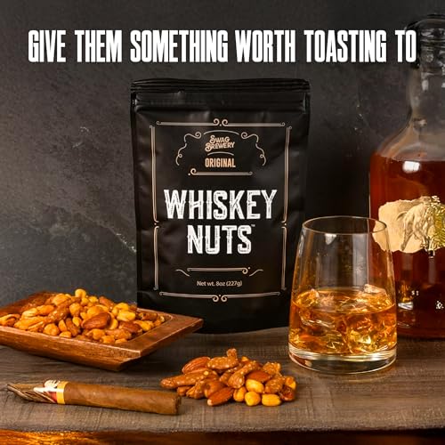 Whiskey Nuts & Whiskey Jerky Gift Set – Maple Bourbon Beef Jerky + Sweet & Salty Gourmet Nut Mix – For Bourbon & Scotch Lovers – Made in the USA - Thumbnail 3