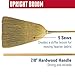 Weiler 95033 Heavy-Duty Corn Broom with Wooden Handle, 5 Sews, 100% Natural Corn Fill for Indoor or Outdoor Sweeping