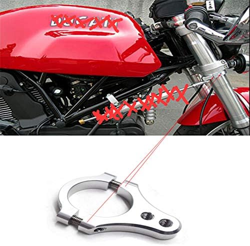 Steering Damper Bracket Clamp Motorcycle Fork Brackets 33mm,Universal CNC Steering Stabilizer Adjustable Bracket,Two Piece Frame Tube Mounting Clamp Motorbike Accessories Parts