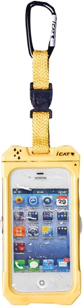 iCat 11042CP-C89 Dri Cat Hang It Waterproof Case with Carabiner for iPhone 4/4S - 1 Pack - Retail Packaging - Yellow