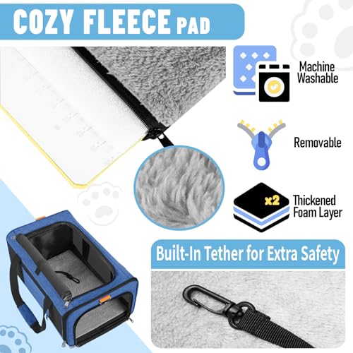 image for GAPZER Pet Carrier Large Cats 20 lbs Top Load/Soft Sided Small Dog Tra