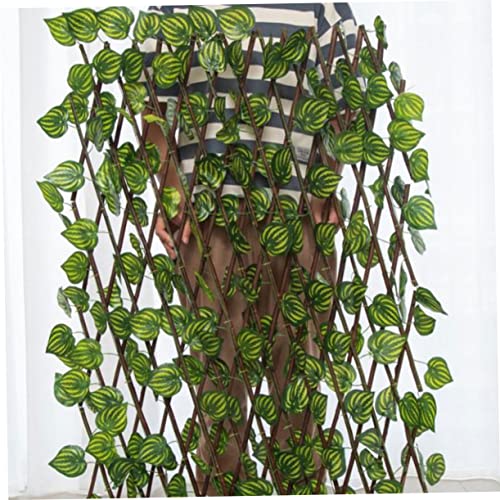 Eaarliyam Expanding Artificial Fence Adjustable Simulation Garden Screening Decor 38X100Cm,Expanding Artificial Fence #TOP4