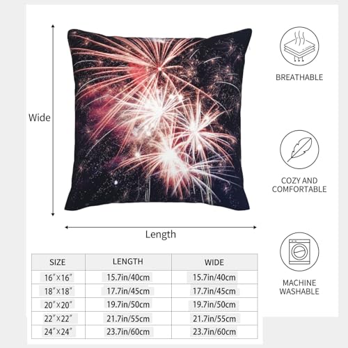 Taies d'oreiller lin feu d'artifice lot de 2 anti plis pour lit