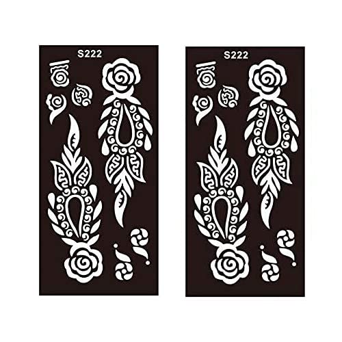 Ivana's Heena Mehandi Tatto Stencil Set for | Hand | Body | Fingure | Face | Heena Art Temporary Tatto for Kids, Girls & Women, Design - NIV-171-image-18