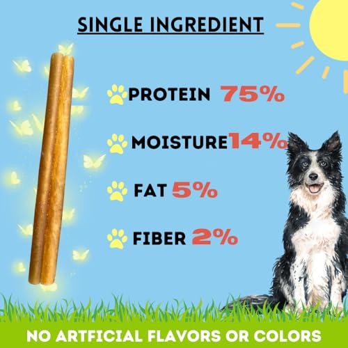 Image of BULLYSTICKS & MORE 6 Inch Beef Collagen Sticks for Dogs (16 Count) - Bones for Dogs - No Hide Sticks Beef Cheek Rolls