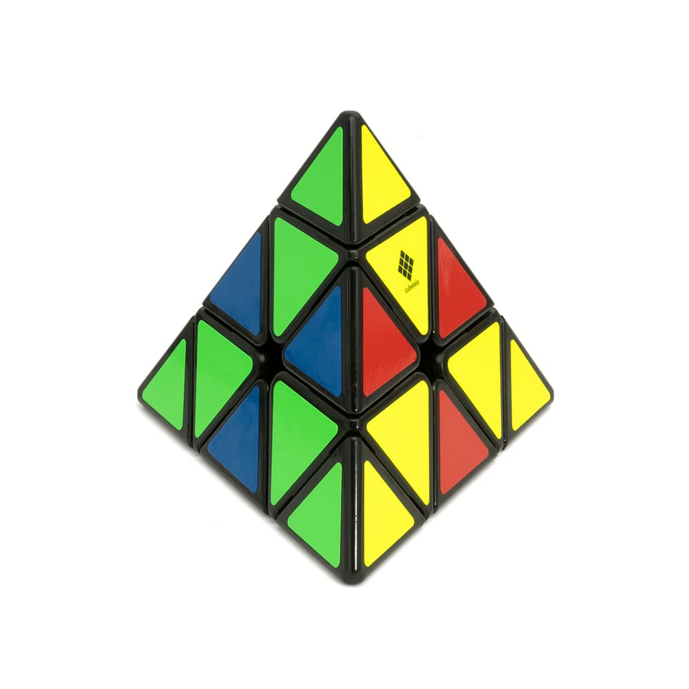 Cubelelo Drift Pyraminx Puzzle (Black) | Black Pyramid Triangle Cube for Kids and Adults 3x3 | Magic High Speedy Stress Buster Brainstorming Puzzle (Multicolor)