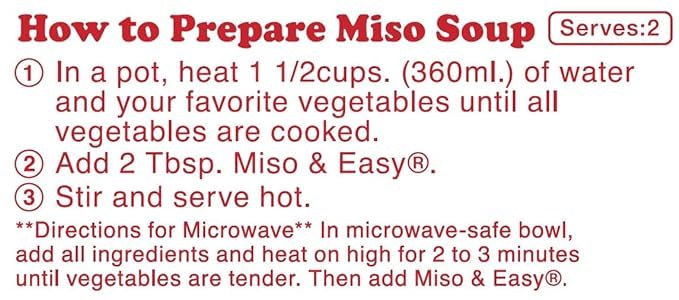 Caldo de Miso Original Marukome Easy, 15.1 Onzas (Paquete de 10) miniatura 4