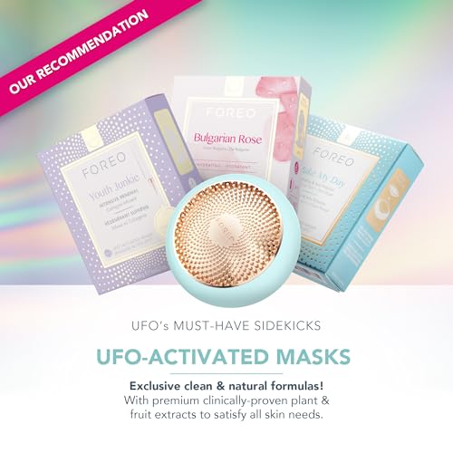Ufo 3, Dispositivo Per Idratazione Profonda Del Viso, Trattamento Maschera Viso Antirughe 5 In 1, Terapia A Luce Rossa, Termoterapia, Crioterapia, Massaggio T-Sonic, Arctic Blue - 4