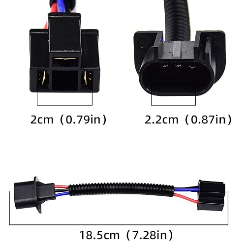 Miniatura 7 de HUIQIAODS Adaptador de extensión H13 9008 a H4 9003, arnés de cableado, conectores de conectores de conversión de faros delanteros para Jeep