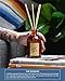 Craft & Kin Sage, Orange Blossom & Lotus Reed Diffuser | All Natural Essential Oil & 8 Rattan Scent Sticks | Reed Diffusers for Home, Bathroom | Long Lasting Home Fragrance in Amber Glass, 5.75oz