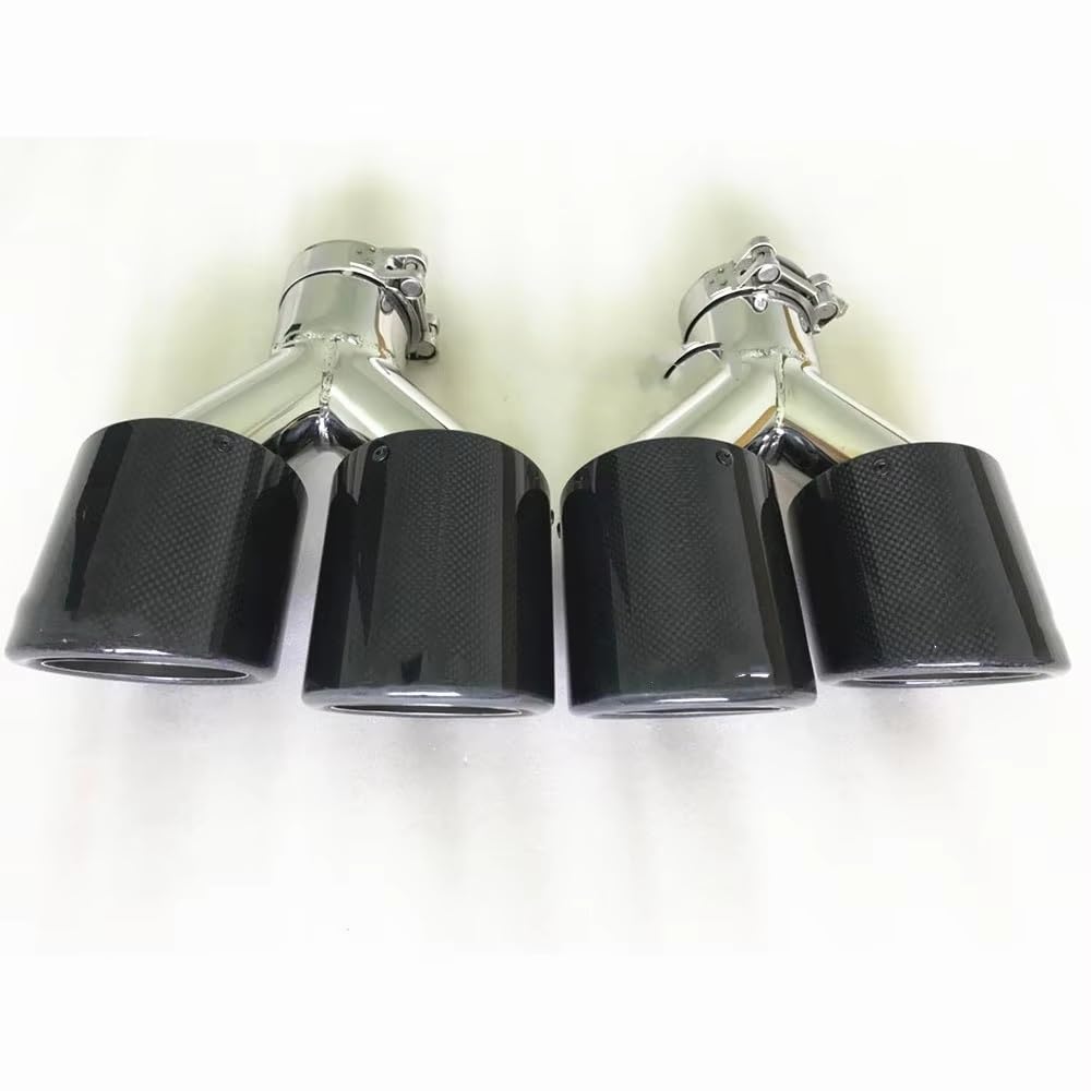 Terminale Di Scarico Doppio In Acciaio Inossidabile Per Auto Terminale Scarico Doppio(54-89MM)
