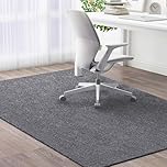 Zcctd Office Chair Mat 130x160cm Chair Mat with Non-Slip TPR Rubber Backing Protector Mat for Hardwood Tile Floor,Cuttable,Light Gray
