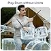 Electronic Drum Set Pocket Air Drum Sticks Set with Air Drumsticks & Pedals & Bluetooth Adapter & Earphone,Play Drum Anywhere Anytime 8 Sounds for Beginners, Teens & Adult Drummer Gift With Speaker