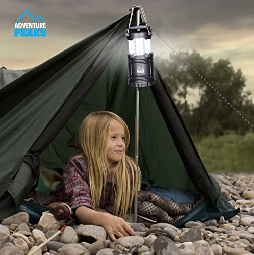 2 x 30 LED Camping Lantern, Collapsible Portable Battery Powered Emergency Light Lightweight Waterproof for Camping, Hiking, Garden, Outages - Image 7