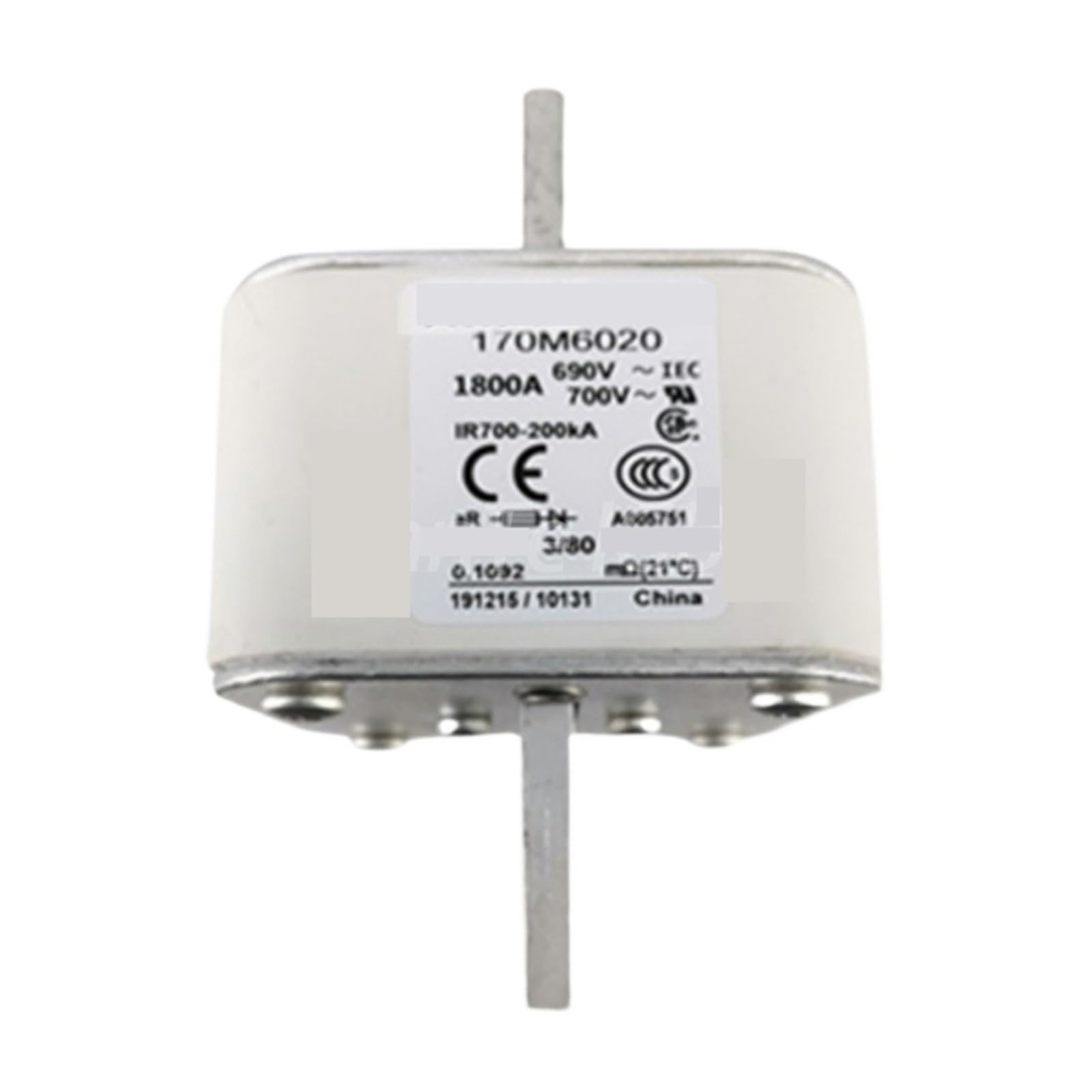 Fusible 170M6020 contre les courts circuits pour stopper la surchauffe des armoires