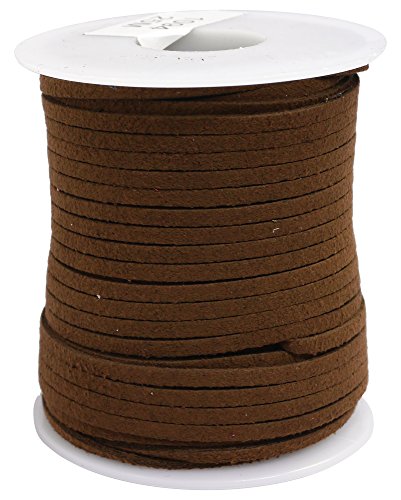 NASKA スウェード紐 約25m巻 合皮 チョコ B22