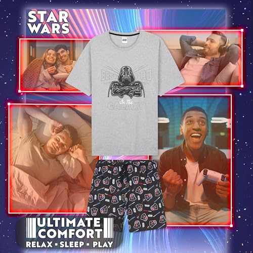 Disney Star Wars Pajamas Set Men Short PJs Lounge Set Dad Baby Yoda Sleepwear3