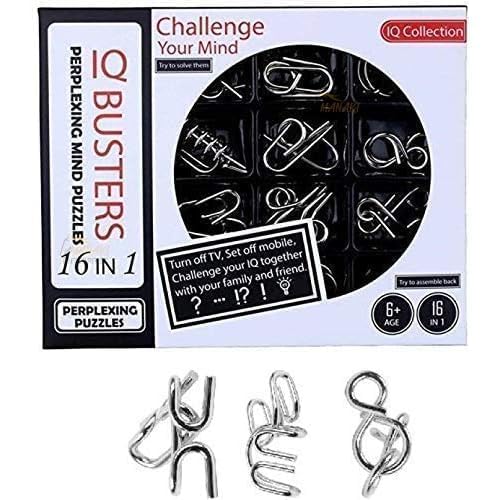 Laemenoz Steel Metal Shapes Puzzle Games 16 In 1 Wire Classic Iq Puzzle Perplexing Mind Assembly And Brain Teaser Magic Puzzles Game For All Age Group Set Of 16 Pieces In 1 - 36 Months - 15 Years (B0CJ9BPQ5P) Amazon Price History, Amazon Price Tracker