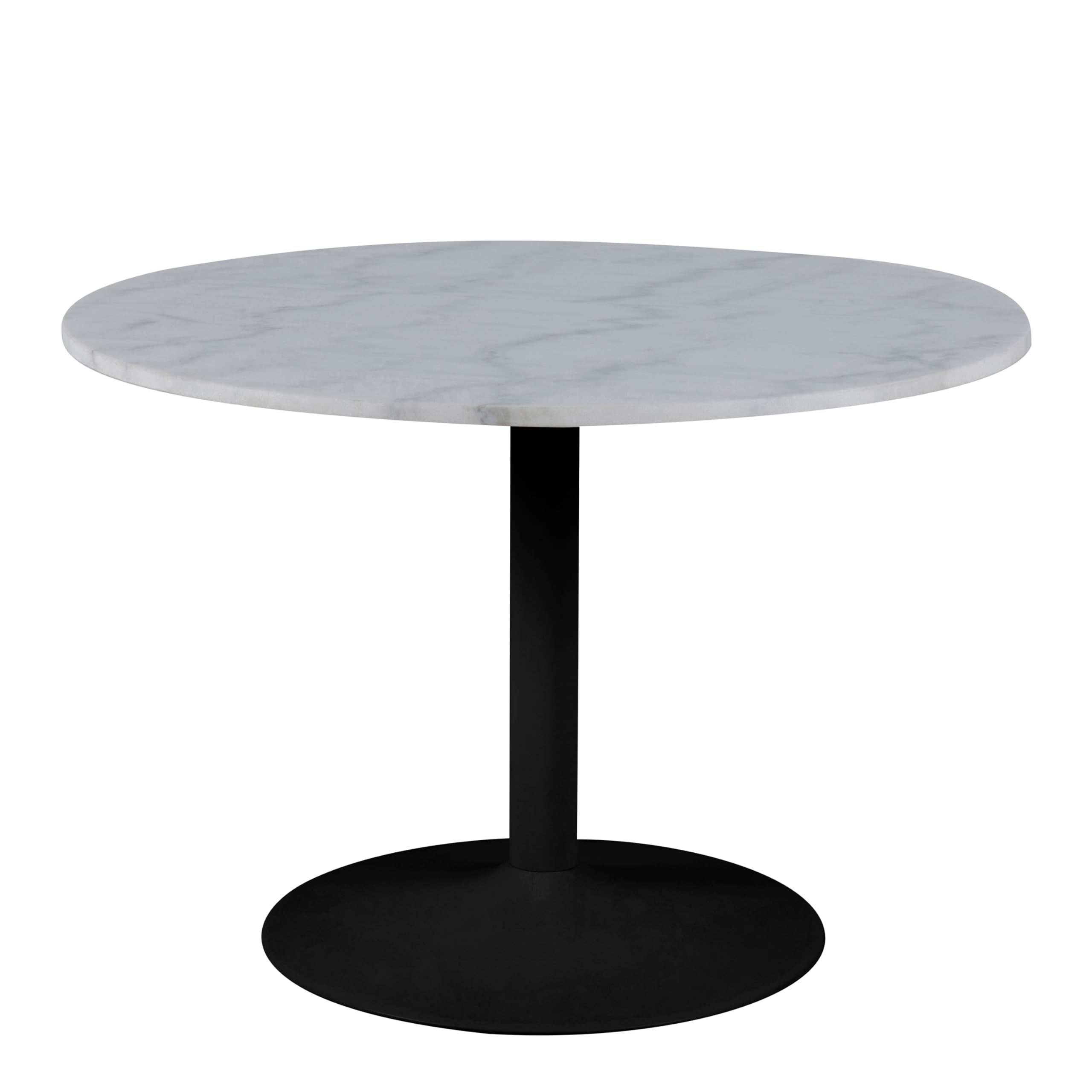 Furniture To Go | Tarifa, White, TRound Dining Table with Polished Marble Top
