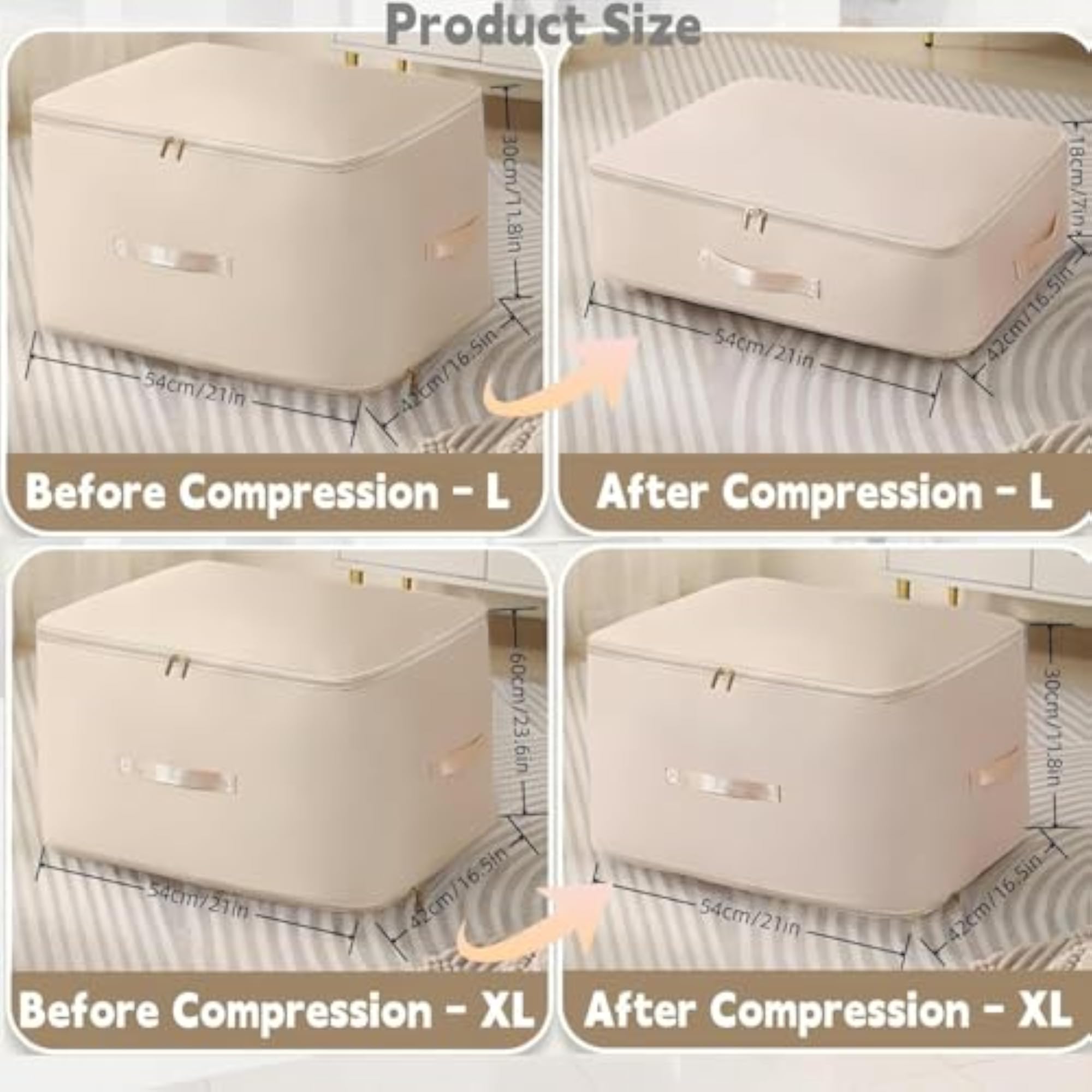 Space Saving Self Compression Organizer for Clothes