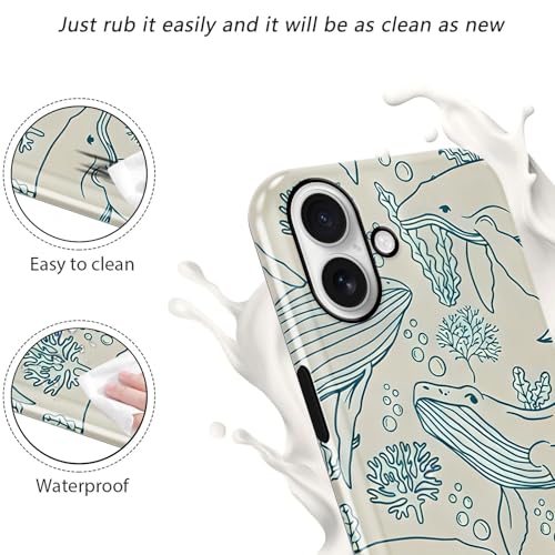 Coque iPhone 17 baleine requin ocean en TPU souple antichoc - 4