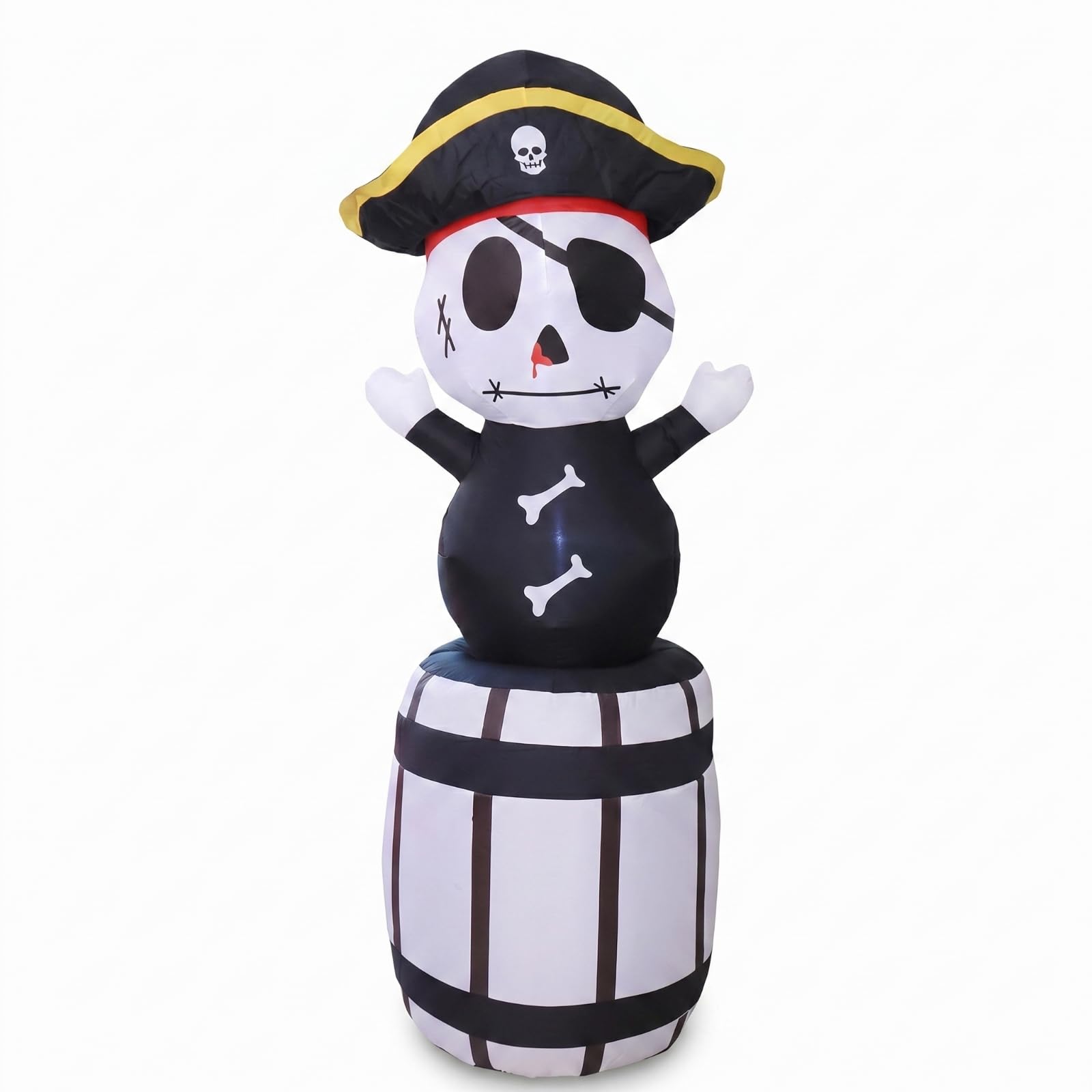 Personnage gonflable en tissu pirate Halloween lumineux extérieur