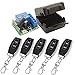 DieseRC 433Mhz Universal Wireless Remote Control Switch DC 12V 1CH RF Relay Receiver Module with 5 Transmitters EV1527 Learning Code Remote Switch
