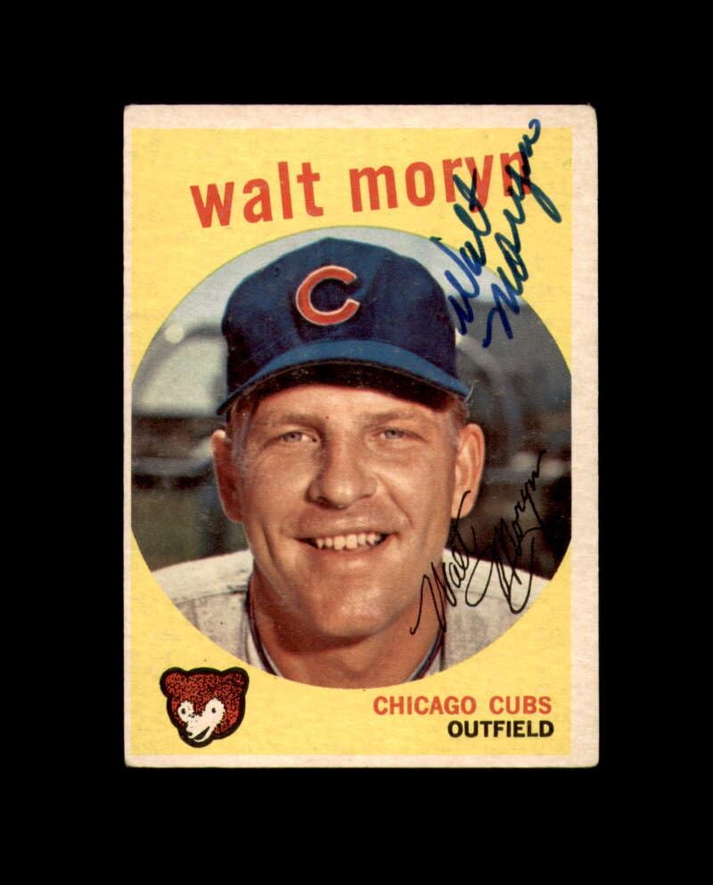 Walt Moryn Signed Original 1959 Topps Chicago Cubs Autographed