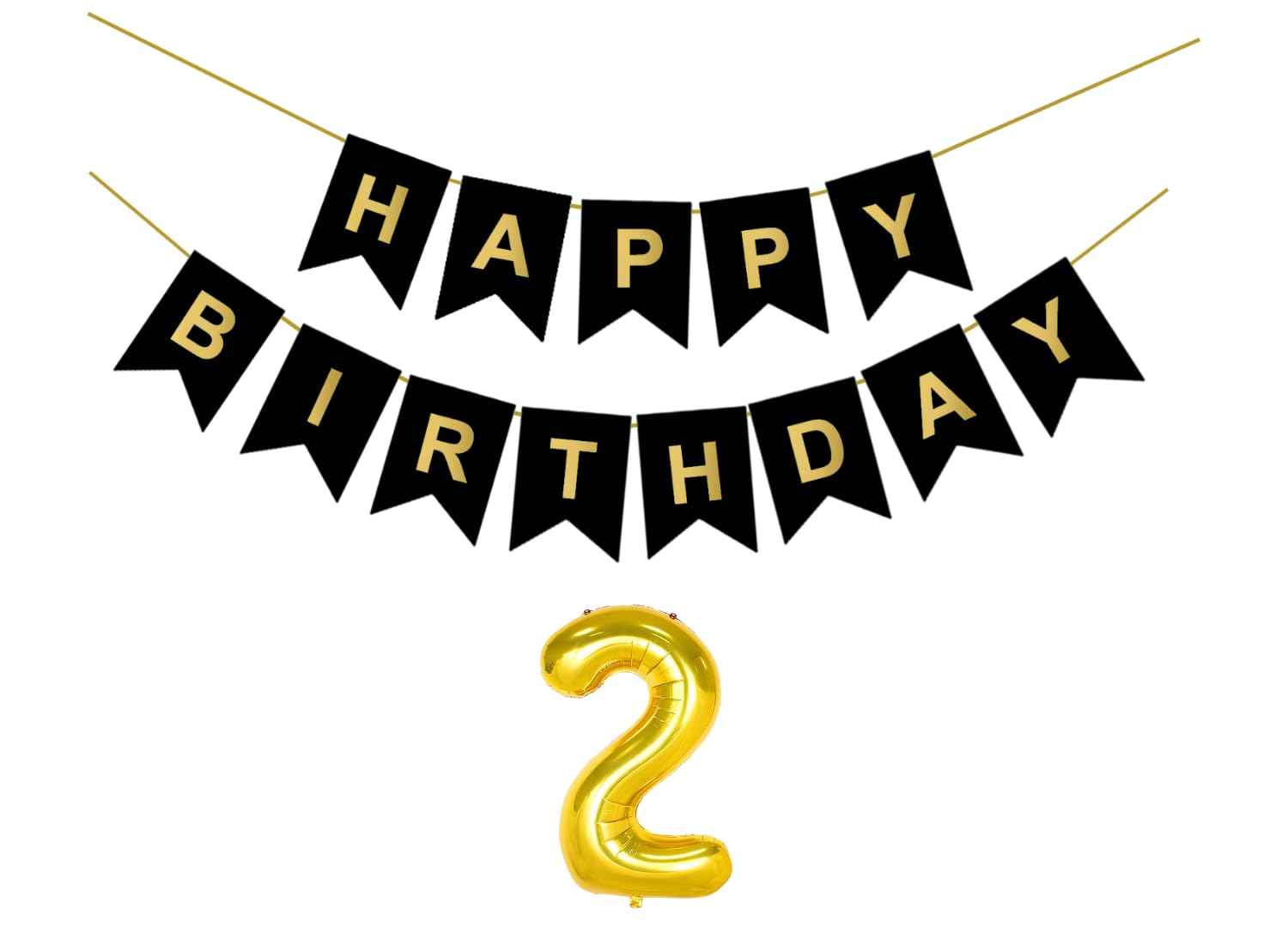 Banner With 2 Number · Black