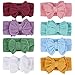 Vendas del Bebé Nudo Turbante con Arcos, Súper Elásticas Suaves Diademas para Bebé Niñas Niño, Anudada con Lazo Hairband Recién Nacidos Banda Para Cabeza para Baby Shower Fiesta (8 Piezas)