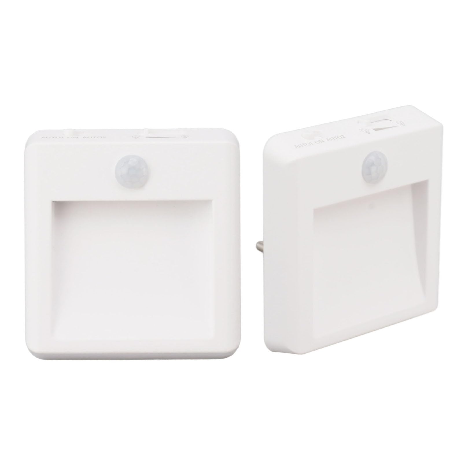 ViaGasaFamido 2pcs Plug-in Luce Notturna Mini Sensore di Movimento Luce Notturna a LED 2 Temperatura di Colore Dimmerabile luminosità Regolabile Luci Notturne da Parete per Bambini Camere da