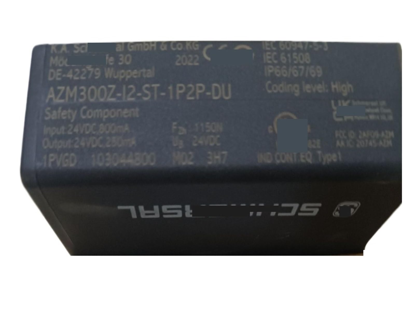 Interruptor de bloqueo de seguridad 300Z-I2-ST-1P2P-DU Interruptor de bloqueo
