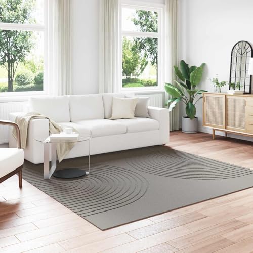 Tapis de salon carré 240x240 cm gris Galati doux