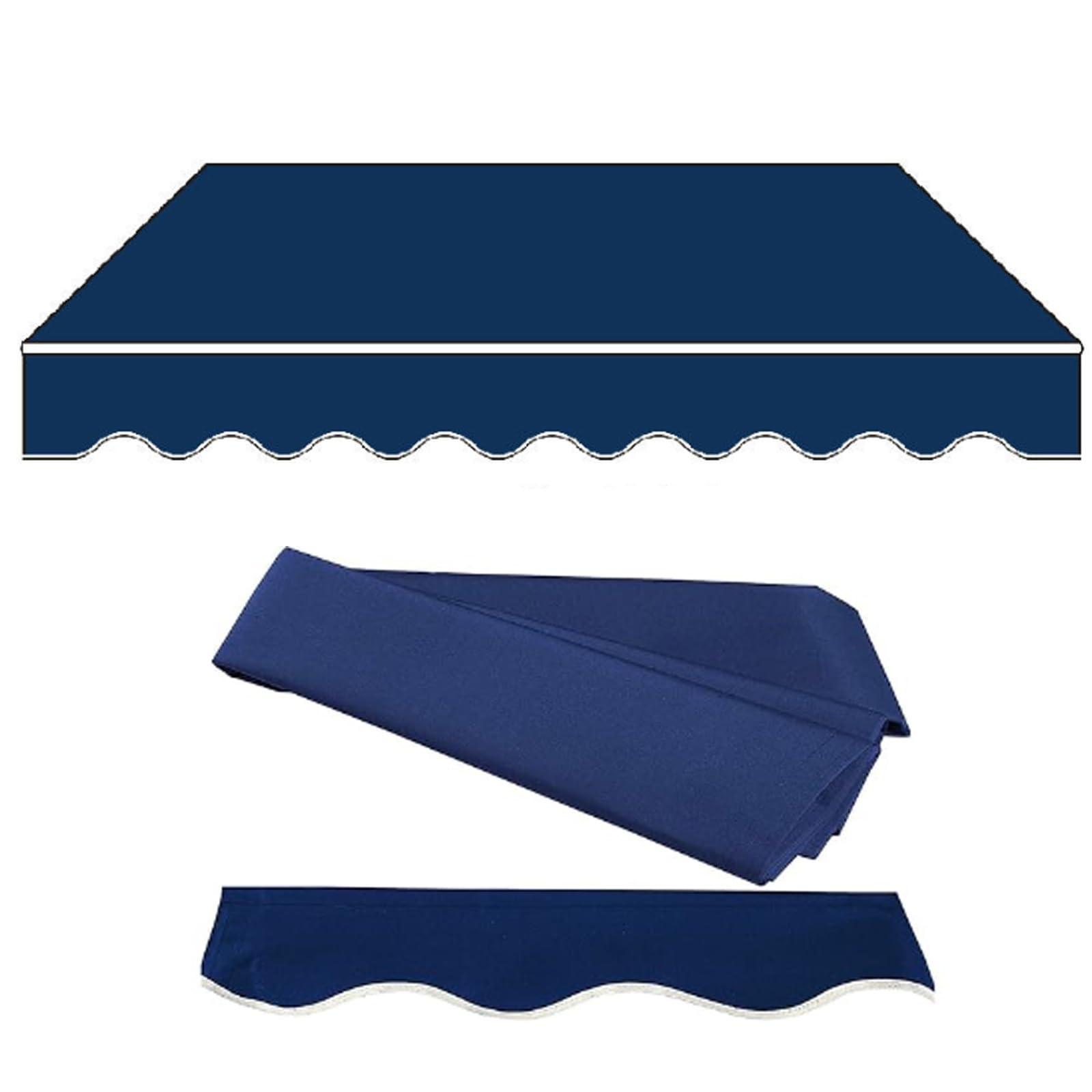 Sunsetter retractable awning fabric replacement,replacement PVC Oxford cloth No frame,Many Sizes Fabric Retractable Awning Top Sunshade Canvas,retractable Patio Door Sunshade,for courtyards(Med