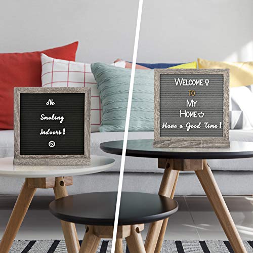 Double Sided Felt Letter Board with Letters - Pre Cut & Sorted 725 White & Gold Characters with Stand, Cursive Style Letters, Big Letters, Plastic Organizer, Tabletop Display.
