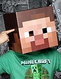 cabeza de steve minecraft de carton Minecraft is a game about breaking and placing blocks. Other activities and multiple gameplay modes add to the thrill of play. It's addicting! Now fans of the game can become their favorite blockhead - Steve! What type of hero will you be in the Minecraft 12" Steve Head Costume Mask?