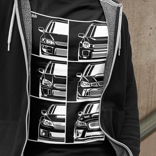 STYLN Subie Generation Cars T-Shirt for Subaru Enthusiasts - Image 5