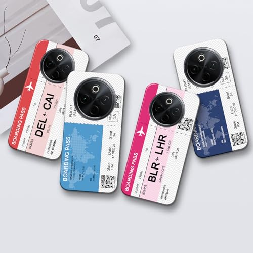 Image of COLORflow Back Cover Compatible with Vivo T4 5G / Y300 Pro 5G / iQOO Z10 5G | Boarding Pass Colors Customized Back Cover Compatible with Vivo T4 5G / Y300 Pro 5G / iQOO Z10 5G