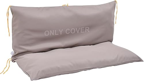 Miniatura 10 de Funda de cojín de repuesto para columpio de tres asientos, antideslizante, con diseño de cuerda de amarre para muebles de exterior, cremallera fácil