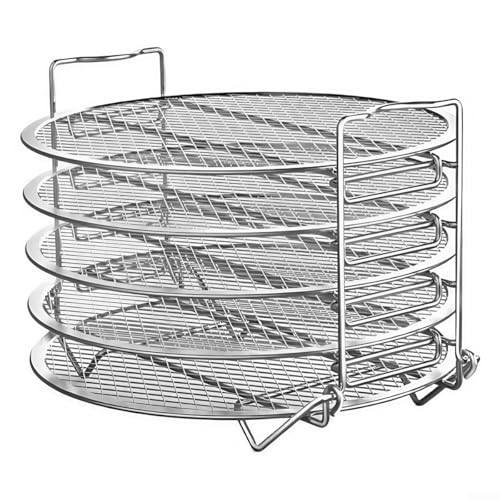 GLFLOW Grille de refroidissement empilable à 5 couches pour friteuse à air comprimé en acier inoxydable pour maximiser la déshydratation des aliments et l'efficacité de la cuisson à la vapeur