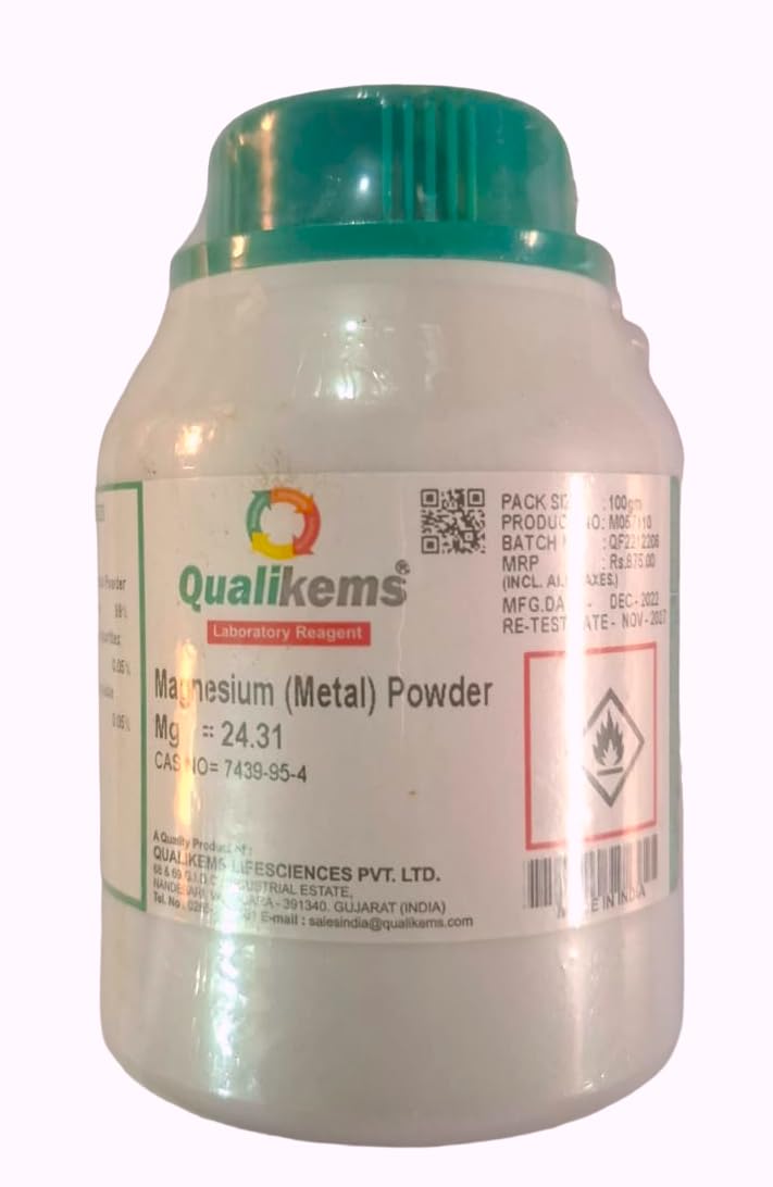 QUALIKEMS Magnesium (Metal) Powder 100gm CAS NO-7439-95-4 (Lab use only)-picture-35