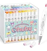 Amazon | Ohuhu マーカーペン 筆タイプ 320色 プロ愛用 イラスト