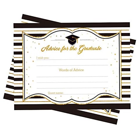 Omgouue Graduation Party Advice Wishes Cards,Grad Congrats Supplies for Class of 2025 College High School University 52Ct Cover