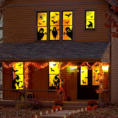 Large Halloween Window Clings Decorations - Silhouette Decorations With Scary Witch Stickers for Windows4