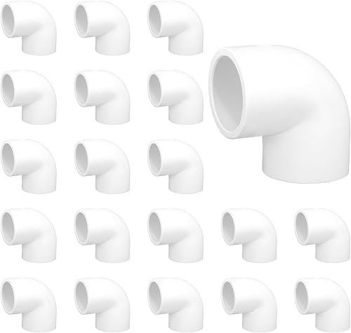 Miniatura 31 de Paquete de 12 accesorios de tubería de PVC de 3/4 pulgadas de 90 grados, conectores de tubería de PVC de grado recto de 2 vías para muebles, 2 vías