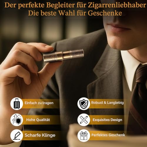 CIGARLOONG Zigarrenpunsch Doppelklinge Sharp Size Drill Zigarrenschneider – Ansicht 2