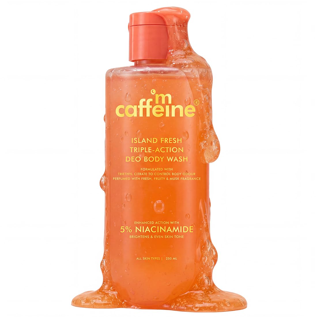 mCaffeine 5% Niacinamide, 3-in-1 Perfume Body Wash - Odour Control, & Long Lasting Musky Fragrance | Brightens & Even Tones Skin | For Men & Women (250 ml)-image-14