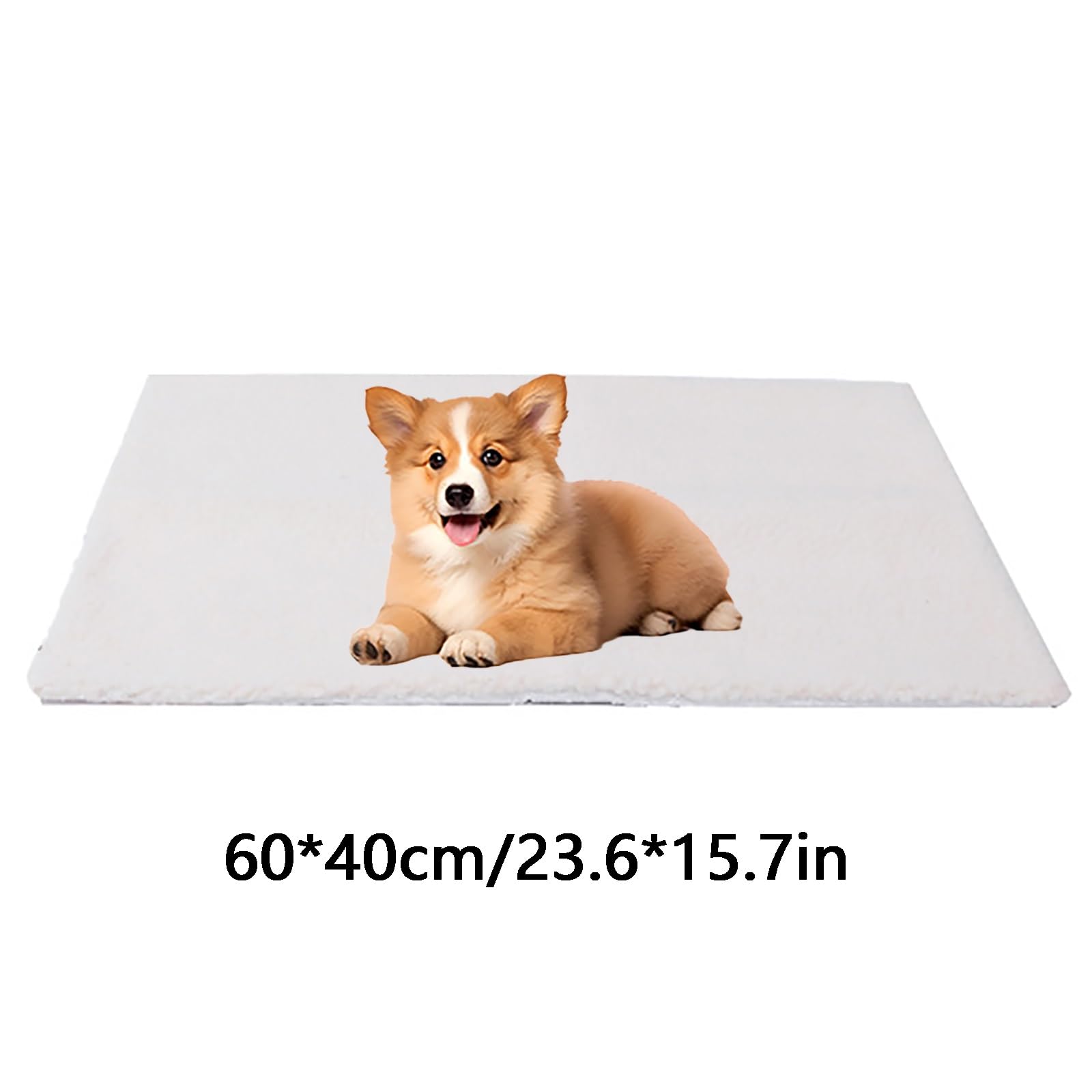 Haustiermatte, Weich und bequem, abnehmbar waschbar, sicher rutschfest(White)
