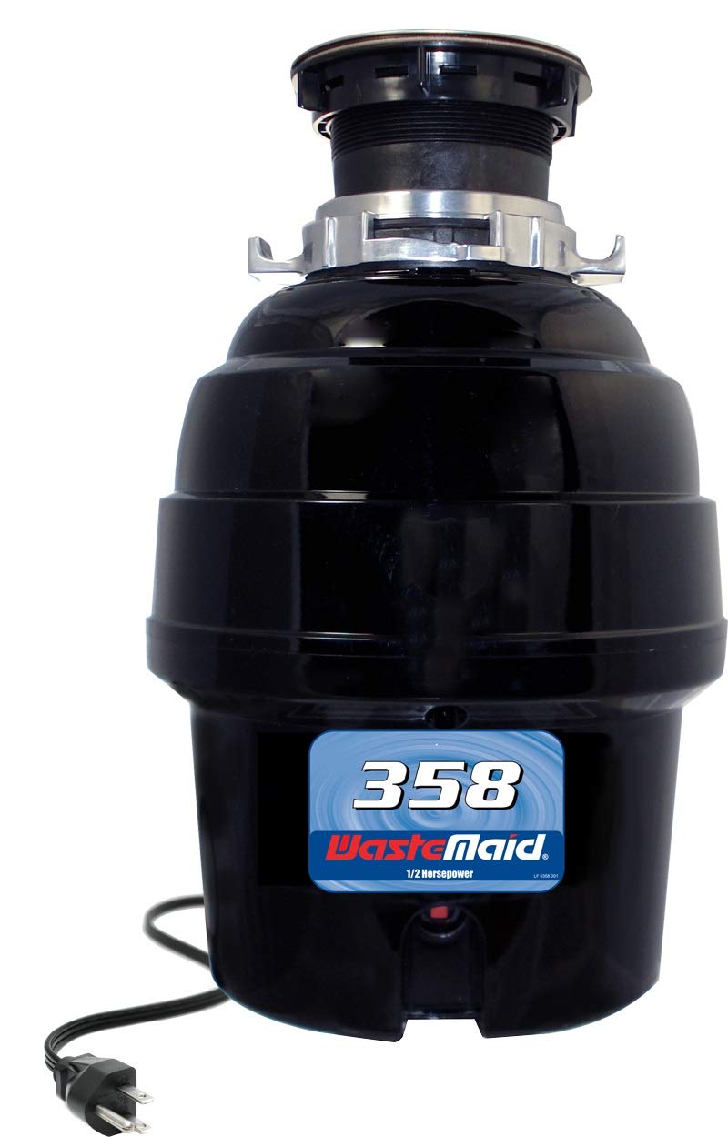 Waste Maid Garbage Disposal, 1/2 HP Heavy Duty, Black